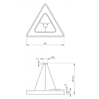 Светильник светодиодный Geometria ЭРА Delta SPO-154-W-40K-042 42Вт 4000К 2300Лм IP40 800*800*80 белый подвесной'