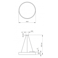 Светильник светодиодный Geometria ЭРА Ring SPO-131-W-40K-045 45Вт 4000К 4000Лм IP40 600*600*80 белый подвесной'