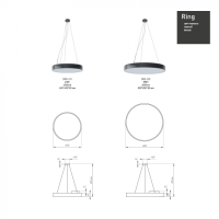 Светильник светодиодный Geometria ЭРА Ring SPO-131-W-40K-045 45Вт 4000К 4000Лм IP40 600*600*80 белый подвесной'