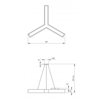 Светильник светодиодный Geometria ЭРА Igrek SPO-143-B-40K-056 56Вт 4000К 3700Лм IP40 900*900*80 черный подвесной'