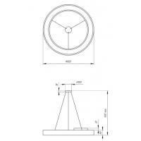 Светильник светодиодный Geometria ЭРА Ring SPO-134-W-40K-056 56Вт 4000К 4200Лм IP40 800*800*80 белый подвесной'