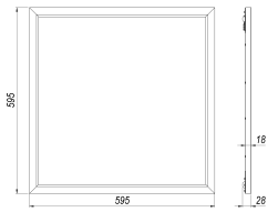 LED светильник SVT-ARM-Panel-RZ-595x595x18-34W-IP40-M'